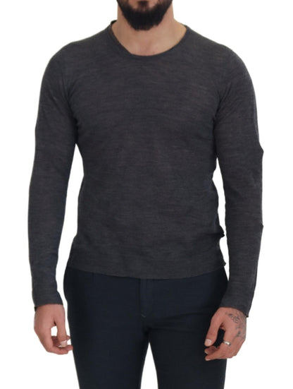 Costume National Men's Gray Crewneck Pullover Sweater - Designed by Costume National Available to Buy at a Discounted Price on Moon Behind The Hill Online Designer Discount Store