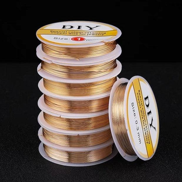 DIY supply - 0,4 mm copper wire (1 roll 10 meters, gold/silver) - Designed by Upcycle with Jing Available to Buy at a Discounted Price on Moon Behind The Hill Online Designer Discount Store