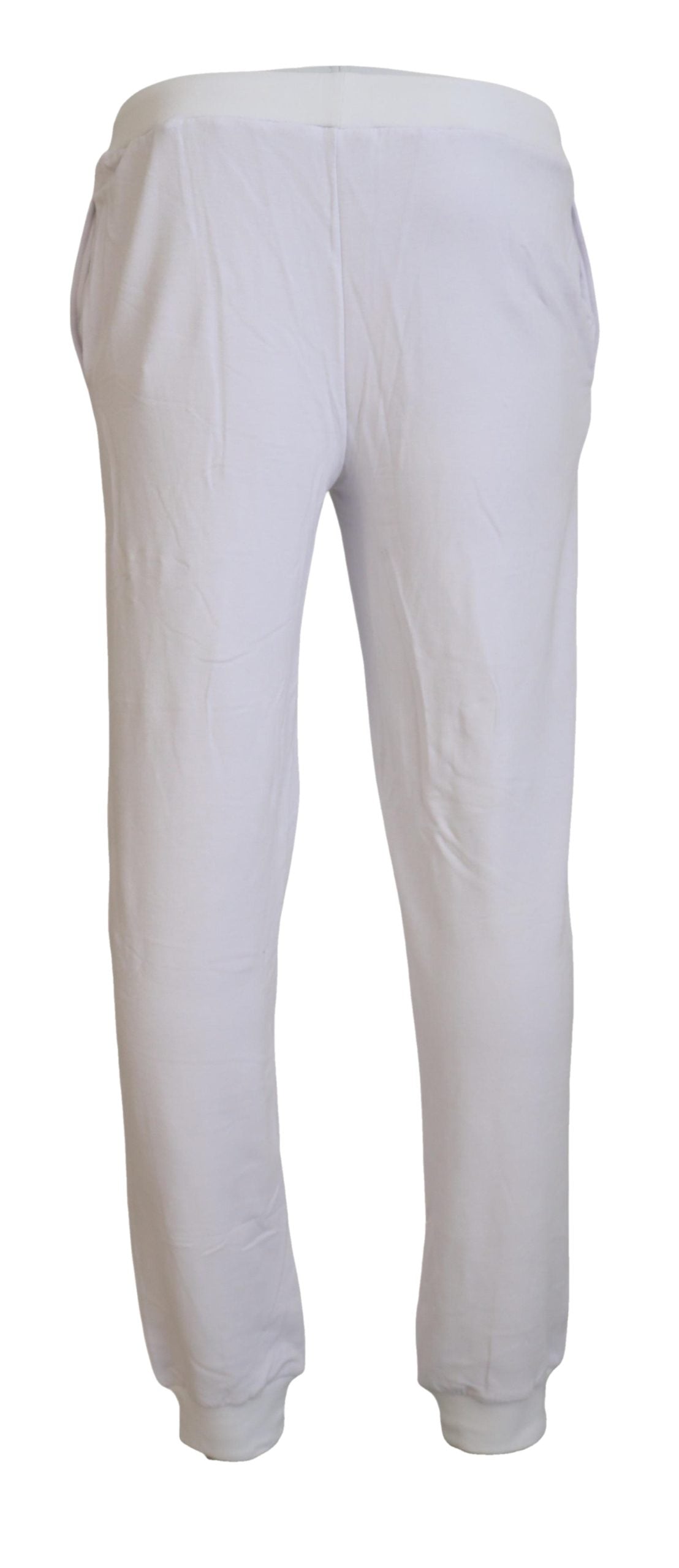 John Galliano White Cotton Logo Mens Jogger Pants - Designed by John Galliano Available to Buy at a Discounted Price on Moon Behind The Hill Online Designer Discount Store