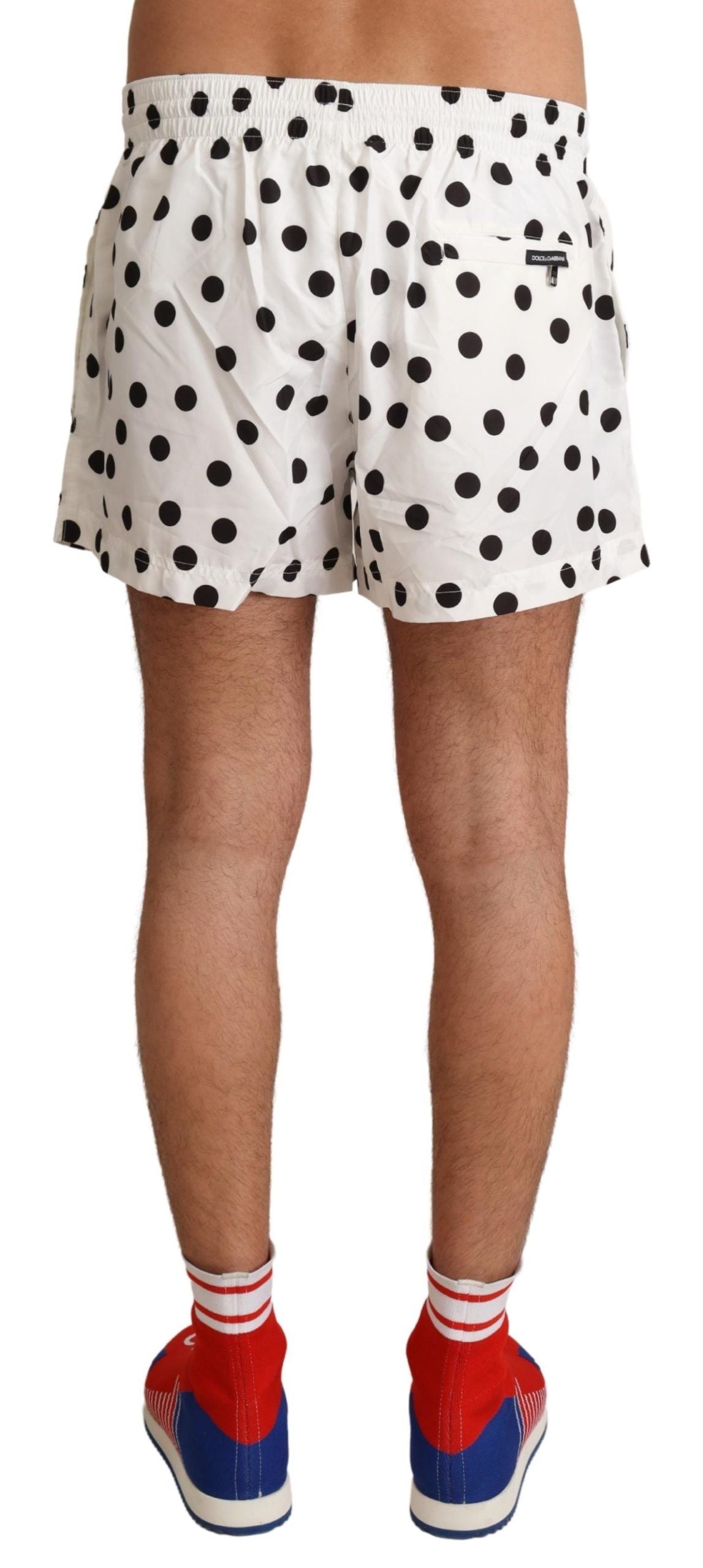 White Polka Dots Beachwear Shorts Swimwear