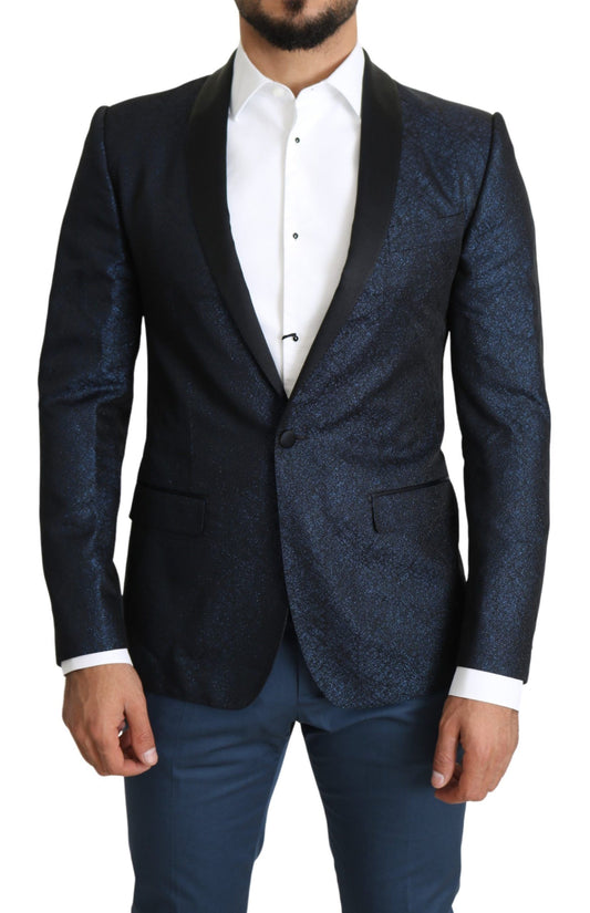 Blue Slim Fit Jacket Coat MARTINI  Blazer - Designed by Dolce & Gabbana Available to Buy at a Discounted Price on Moon Behind The Hill Online Designer Discount Store