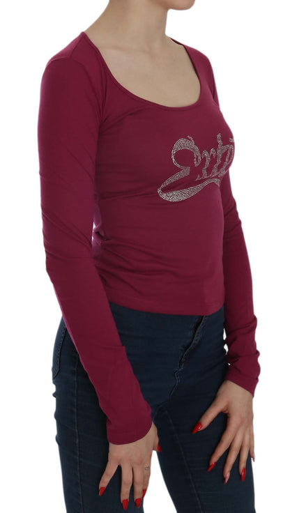 Crystal Embellished Long Sleeve Casual Top - Designed by Exte Available to Buy at a Discounted Price on Moon Behind The Hill Online Designer Discount Store