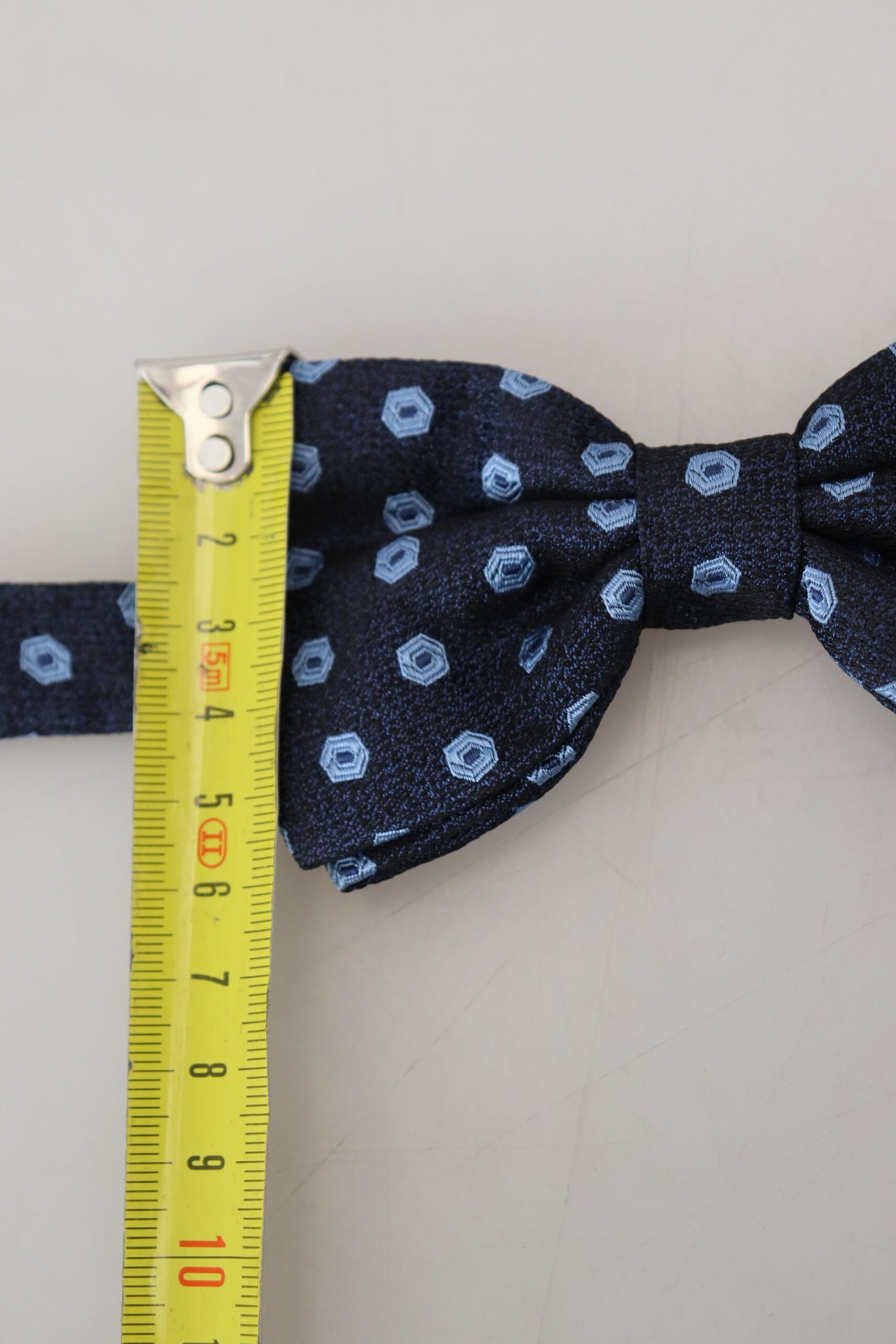 Dolce & Gabbana Blue Printed Adjustable Neck Papillon Men Silk Bow Tie - Designed by Dolce & Gabbana Available to Buy at a Discounted Price on Moon Behind The Hill Online Designer Discount St