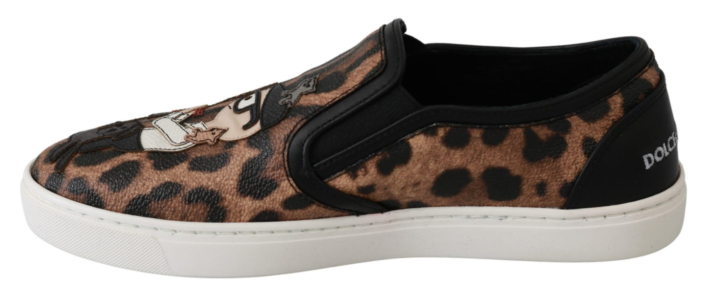 Leather Leopard #dgfamily Loafers Shoes - Designed by Dolce & Gabbana Available to Buy at a Discounted Price on Moon Behind The Hill Online Designer Discount Store