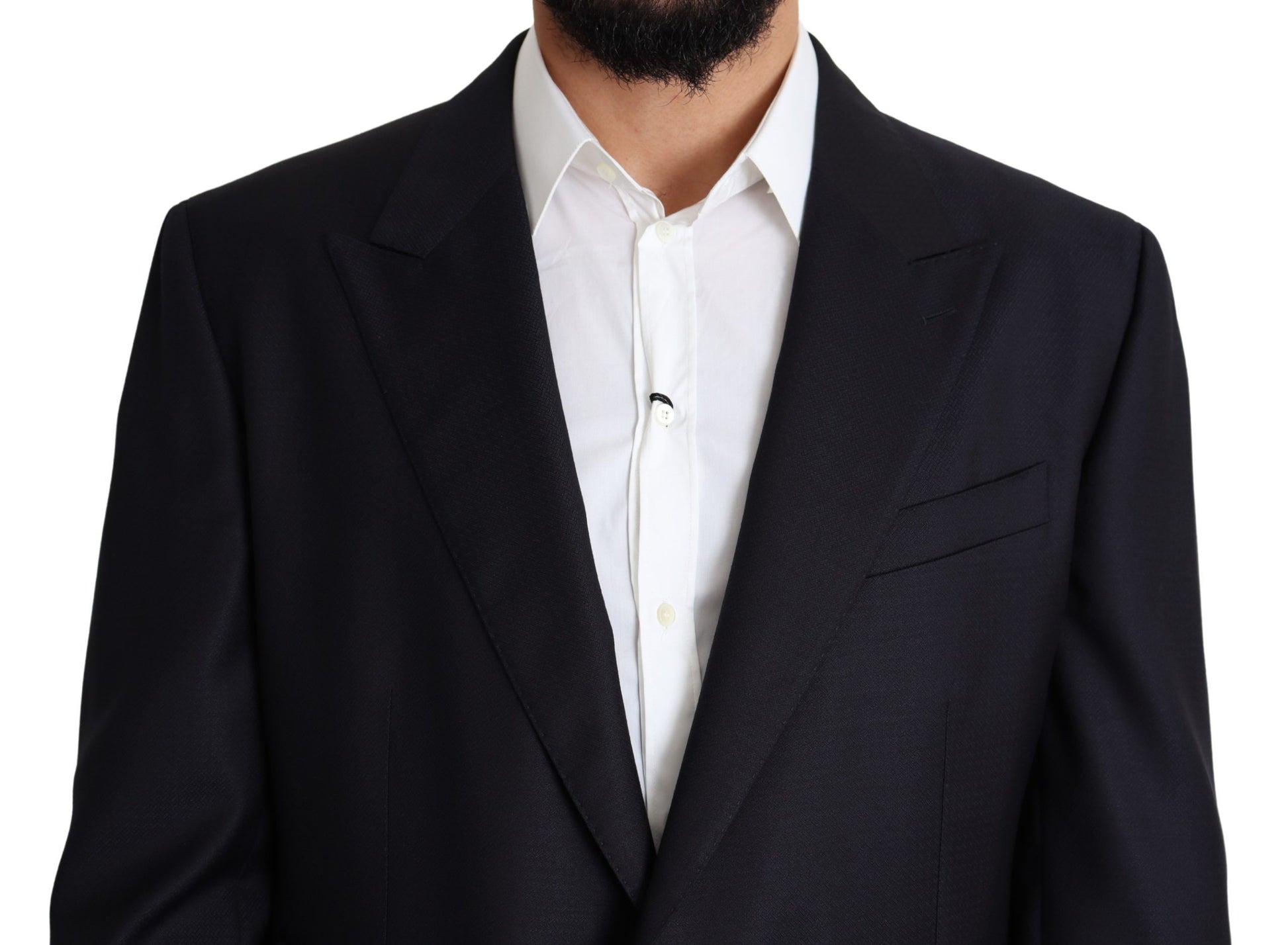 Black Wool Single Breasted NAPOLI Blazer - Designed by Dolce & Gabbana Available to Buy at a Discounted Price on Moon Behind The Hill Online Designer Discount Store
