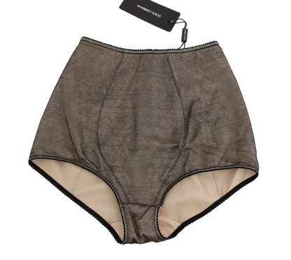 Bottoms Underwear Beige With Black Net - Designed by Dolce & Gabbana Available to Buy at a Discounted Price on Moon Behind The Hill Online Designer Discount Store