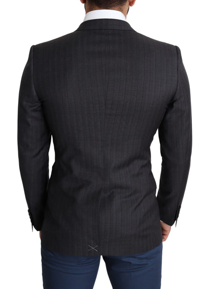 Black Wool Single Breasted Coat MARTINI Blazer - Designed by Dolce & Gabbana Available to Buy at a Discounted Price on Moon Behind The Hill Online Designer Discount Store