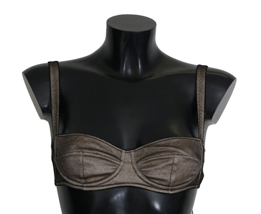 Brown Regg Balconcino Imbottito Bra Underwear - Designed by Dolce & Gabbana Available to Buy at a Discounted Price on Moon Behind The Hill Online Designer Discount Store
