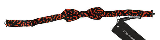 Orange Black Pattern Adjustable Neck Papillon Men Bow Tie designed by Dolce & Gabbana available from Moon Behind The Hill's Men's Accessories range