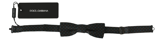 Men Gray Pattern Silk Adjustable Neck Papillon Bow Tie designed by Dolce & Gabbana available from Moon Behind The Hill 's Clothing Accessories > Neckties > Mens range