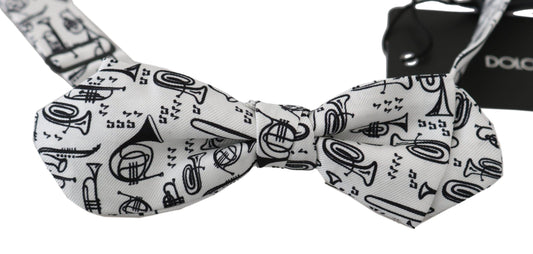 White Instruments Adjustable Neck Papillon Men Bow Tie designed by Dolce & Gabbana available from Moon Behind The Hill's Men's Accessories range