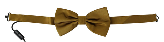 Yellow Mustard 100% Silk Butterfly Papillon Men Bow Tie designed by Dolce & Gabbana available from Moon Behind The Hill's Men's Clothing range