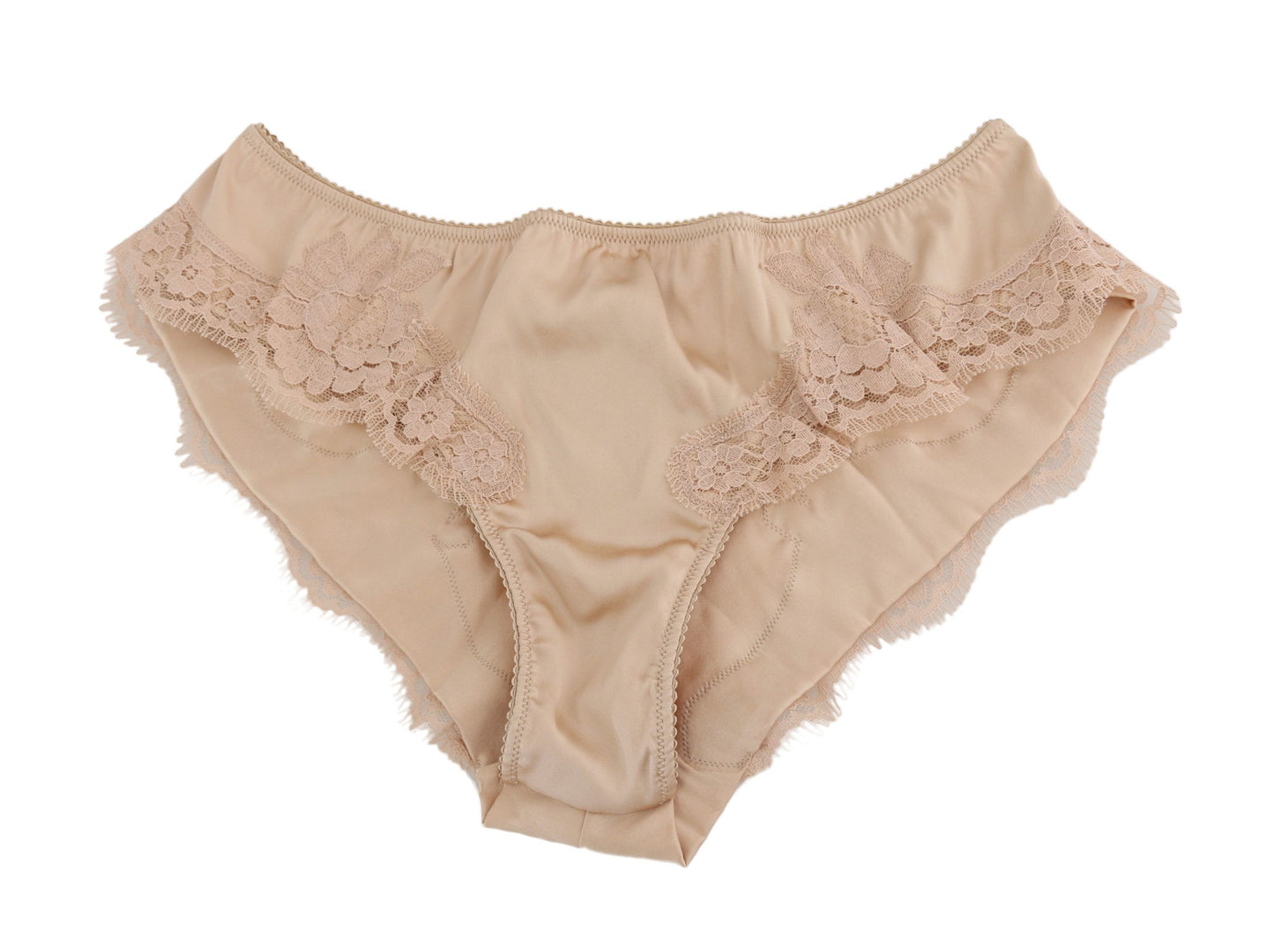 Beige Silk Floral Stretch Underwear - Designed by Dolce & Gabbana Available to Buy at a Discounted Price on Moon Behind The Hill Online Designer Discount Store