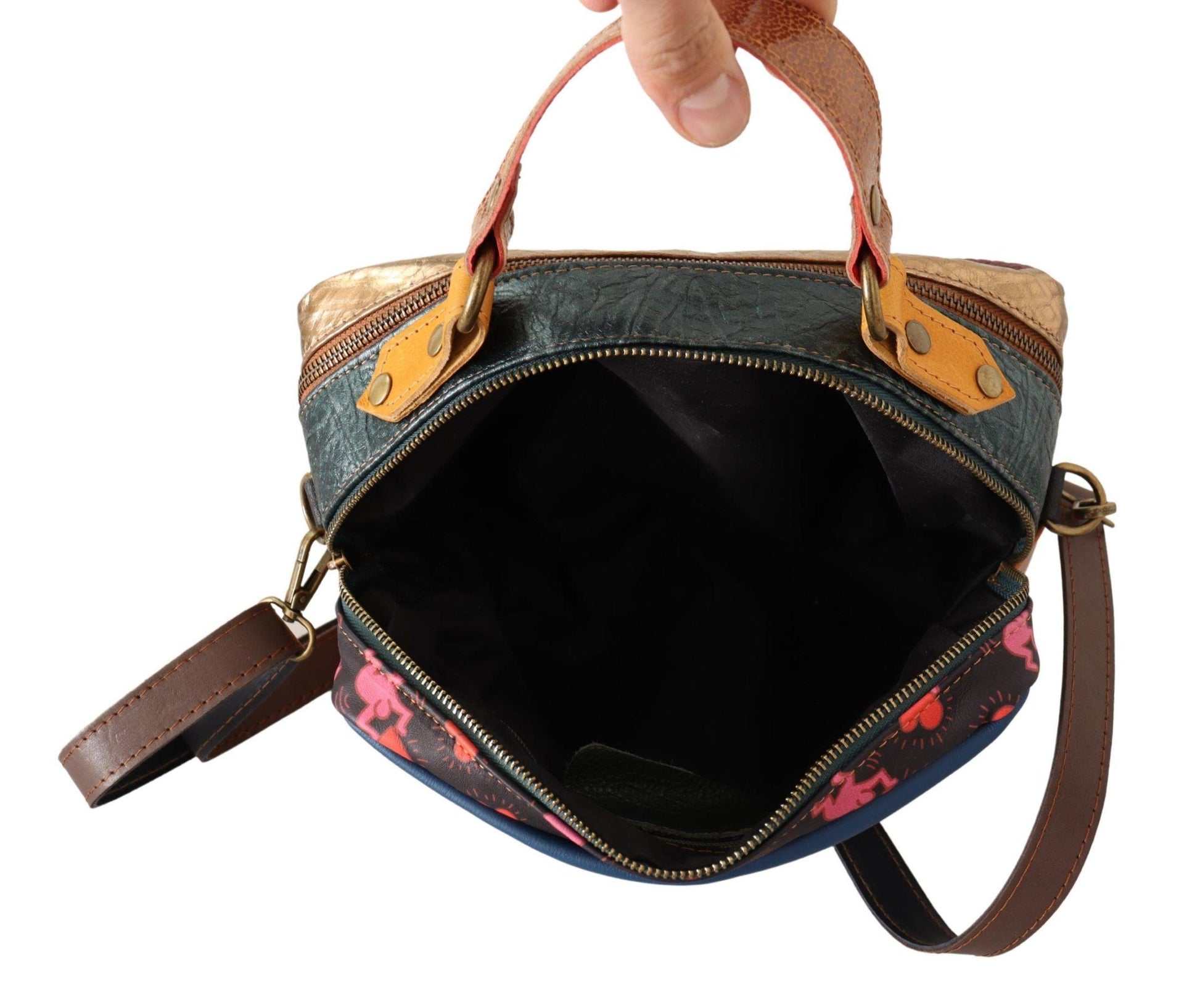 Ebarrito Multicolour Genuine Leather Shoulder Strap Messenger Bag - Designed by EBARRITO Available to Buy at a Discounted Price on Moon Behind The Hill Online Designer Discount Store