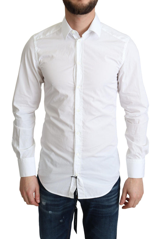 White Cotton Long Sleeves Men Formal Shirt