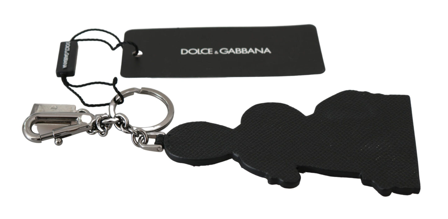 Leather Dominico Stefano #DGFAMILY Logo Badge Keychain - Designed by Dolce & Gabbana Available to Buy at a Discounted Price on Moon Behind The Hill Online Designer Discount Store