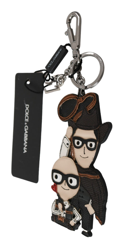 Leather Dominico Stefano SICILY WESTERN Badge Keychain - Designed by Dolce & Gabbana Available to Buy at a Discounted Price on Moon Behind The Hill Online Designer Discount Store