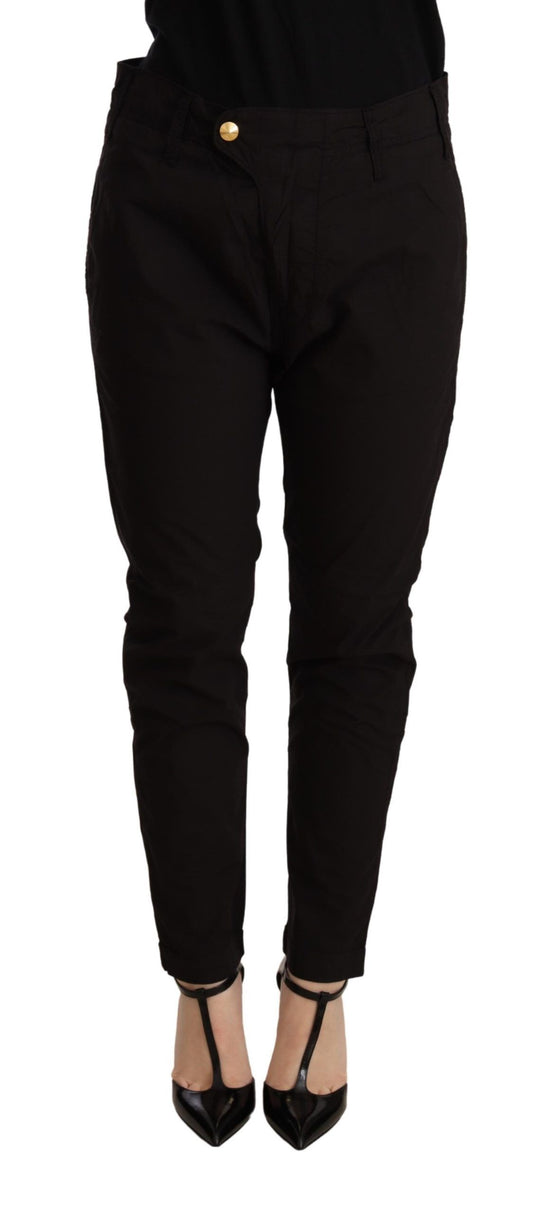 Black Mid Waist BAGGY Fit Skinny Trouser - Designed by CYCLE Available to Buy at a Discounted Price on Moon Behind The Hill Online Designer Discount Store