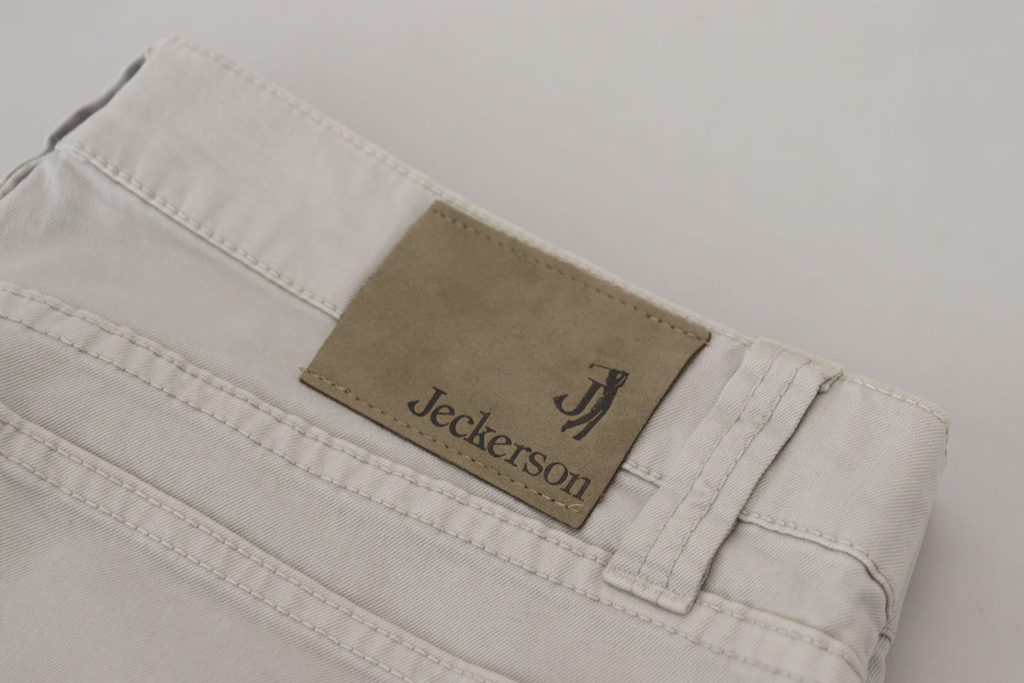 Jeckerson Gray Cotton Tapered Men Casual Pants - Designed by Jeckerson Available to Buy at a Discounted Price on Moon Behind The Hill Online Designer Discount Store