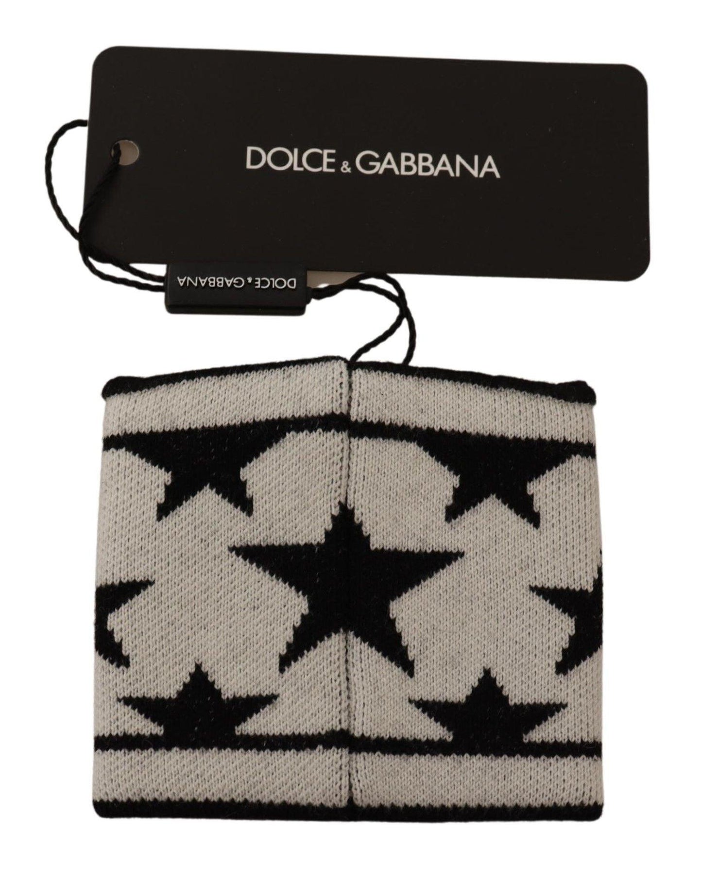 Black Wool Logo #DGMILLENNIALS 1Pc Wristband - Designed by Dolce & Gabbana Available to Buy at a Discounted Price on Moon Behind The Hill Online Designer Discount Store