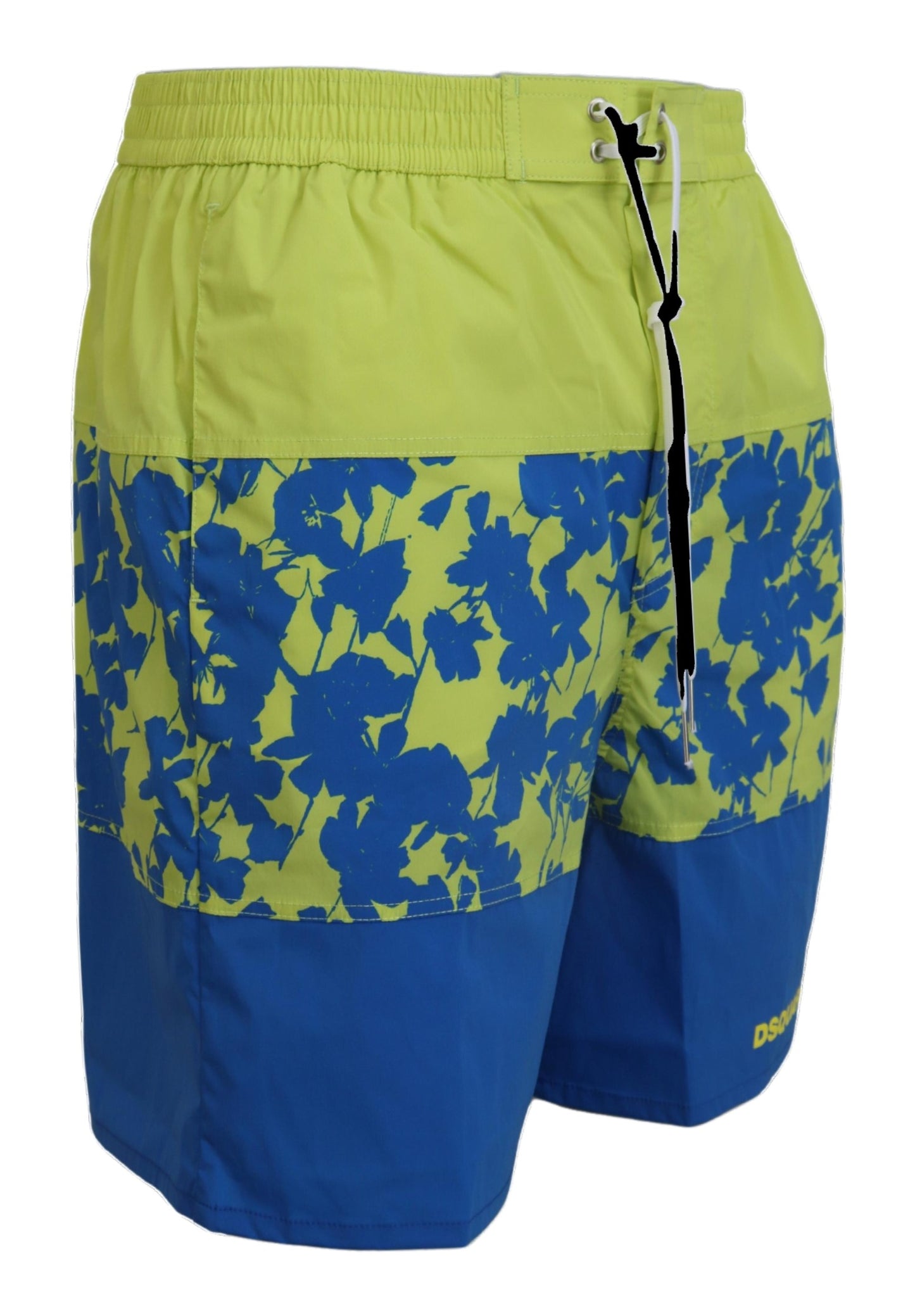 Blue Green Logo Print Men Beachwear Shorts Swimwear - Designed by Dsquared² Available to Buy at a Discounted Price on Moon Behind The Hill Online Designer Discount Store