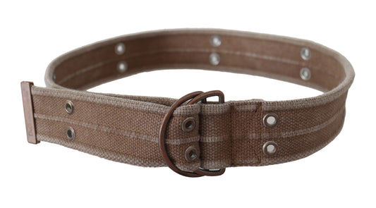 Beige Leather Logo Belt Sling Cintura Buckle Belt - Designed by Dolce & Gabbana Available to Buy at a Discounted Price on Moon Behind The Hill Online Designer Discount Store