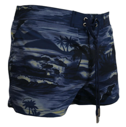 Blue Tropical Wave Design Beachwear Shorts Swimwear - Designed by Dsquared² Available to Buy at a Discounted Price on Moon Behind The Hill Online Designer Discount Store