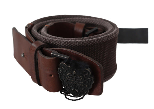 Dark Brown Leather Wide Buckle Waist Belt - Designed by Ermanno Scervino Available to Buy at a Discounted Price on Moon Behind The Hill Online Designer Discount Store