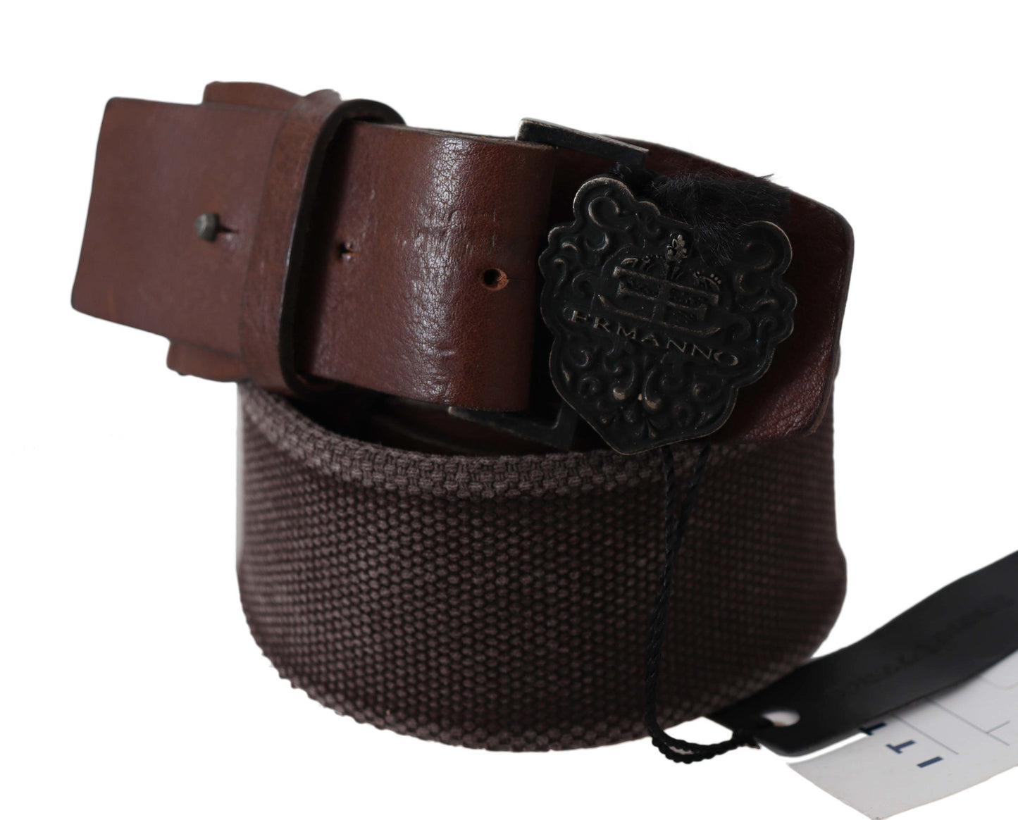 Dark Brown Leather Wide Buckle Waist Belt - Designed by Ermanno Scervino Available to Buy at a Discounted Price on Moon Behind The Hill Online Designer Discount Store