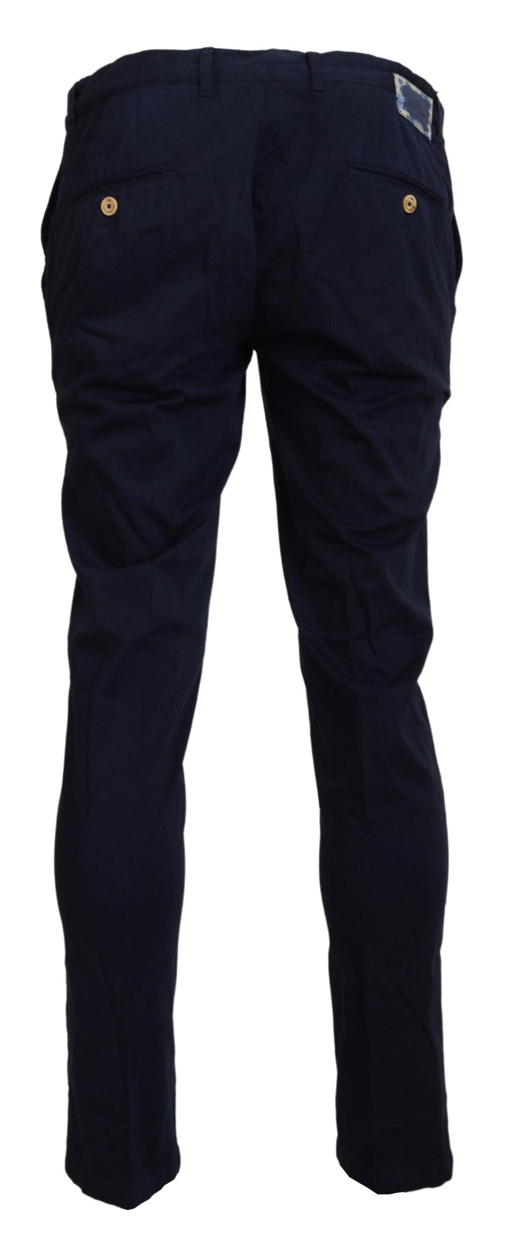 Domenico Tagliente Dark Blue Cotton Skinny Men Pants - Designed by Domenico Tagliente Available to Buy at a Discounted Price on Moon Behind The Hill Online Designer Discount Store