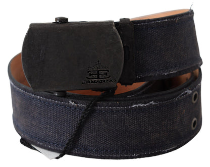 Blue Leather Ratchet Buckle Belt - Designed by Ermanno Scervino Available to Buy at a Discounted Price on Moon Behind The Hill Online Designer Discount Store