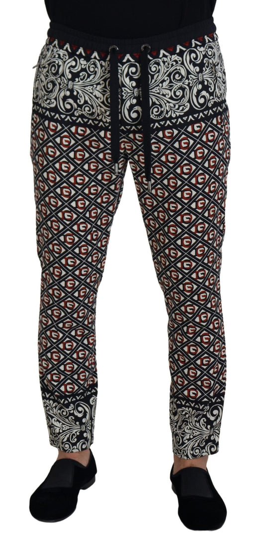 Dolce & Gabbana Multicolor Baroque Sweatpants Jogging Pants - Designed by Dolce & Gabbana Available to Buy at a Discounted Price on Moon Behind The Hill Online Designer Discount Store
