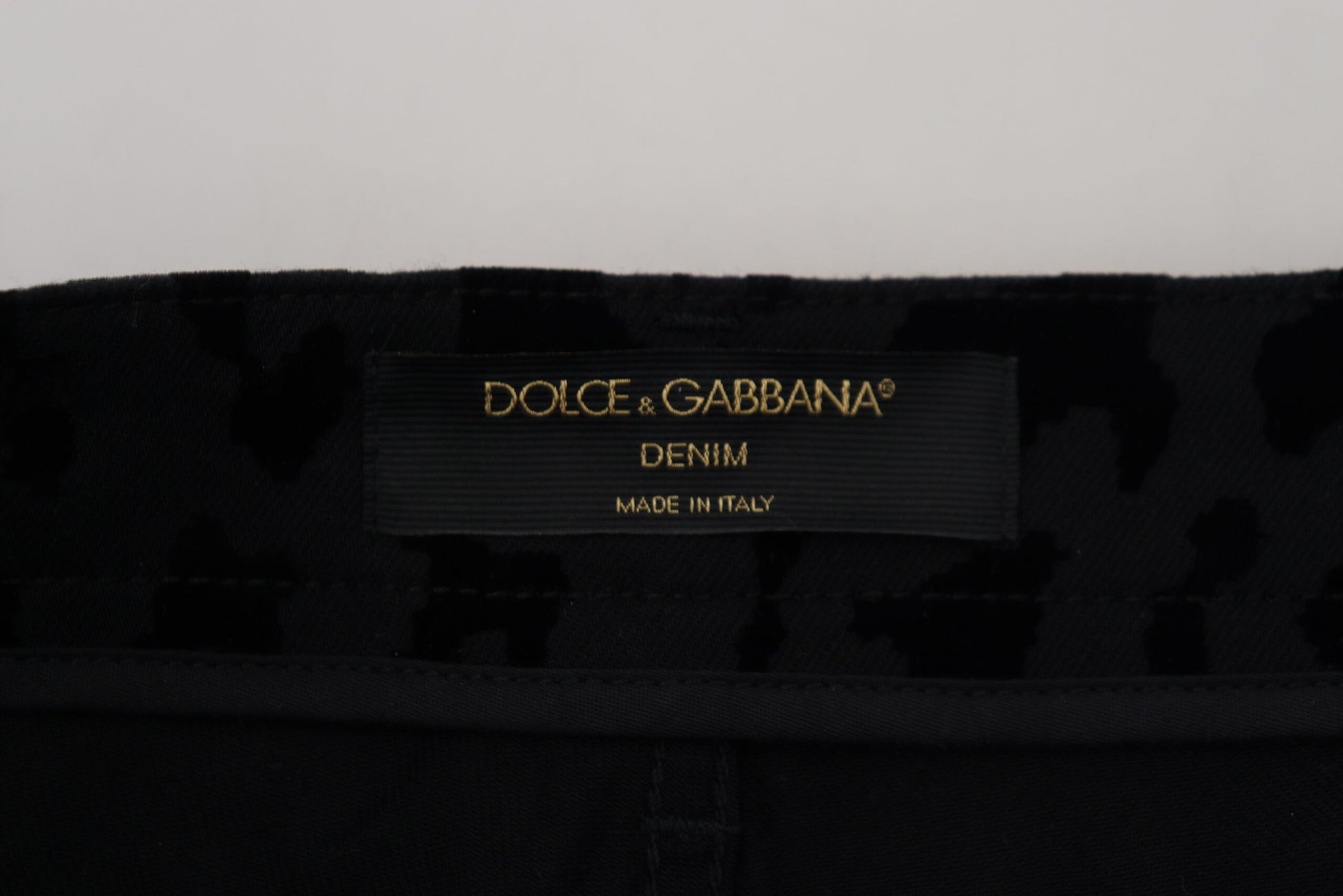 Black Denim Cotton Stretch Hot Pants Shorts - Designed by Dolce & Gabbana Available to Buy at a Discounted Price on Moon Behind The Hill Online Designer Discount Store