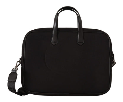 Karl Lagerfeld Black Nylon Laptop Crossbody Bag - Designed by Karl Lagerfeld Available to Buy at a Discounted Price on Moon Behind The Hill Online Designer Discount Store