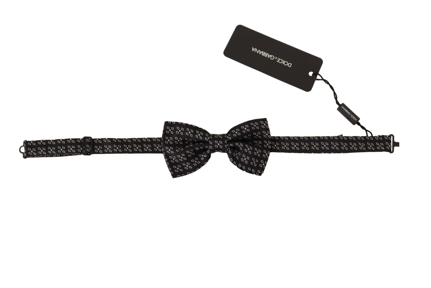 Dolce & Gabbana Black White Polka Dot 100% Silk Neck Papillon Tie - Designed by Dolce & Gabbana Available to Buy at a Discounted Price on Moon Behind The Hill Online Designer Discount Store