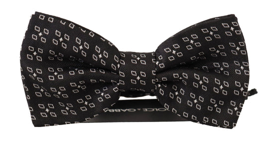 Dolce & Gabbana Black White Polka Dot 100% Silk Neck Papillon Tie - Designed by Dolce & Gabbana Available to Buy at a Discounted Price on Moon Behind The Hill Online Designer Discount Store