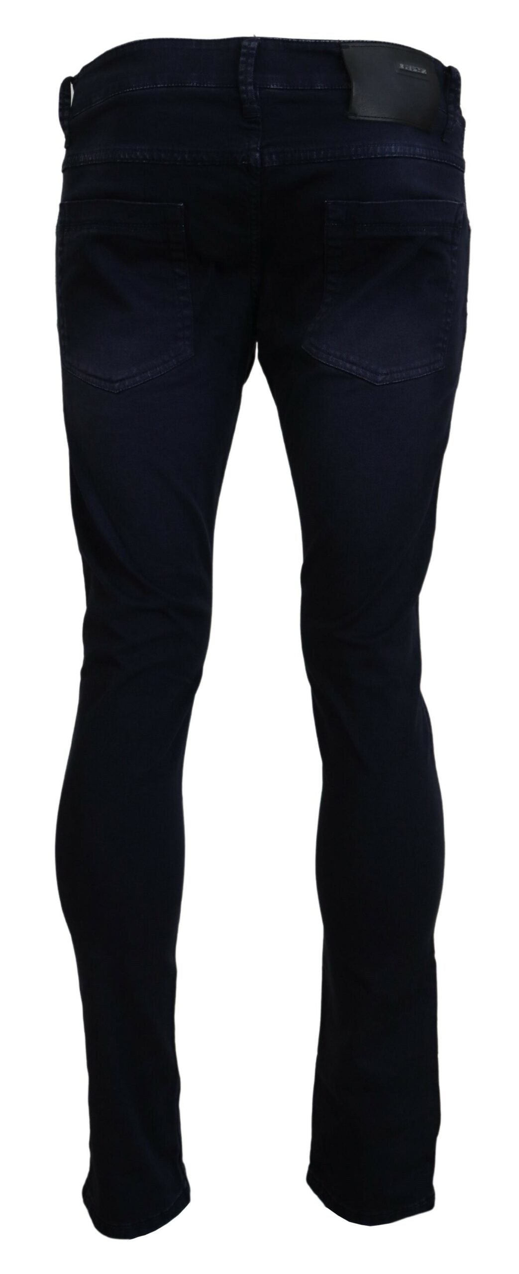 Acht Blue Cotton Tapered Slim Fit Men Casual Denim Jeans - Designed by Acht Available to Buy at a Discounted Price on Moon Behind The Hill Online Designer Discount Store