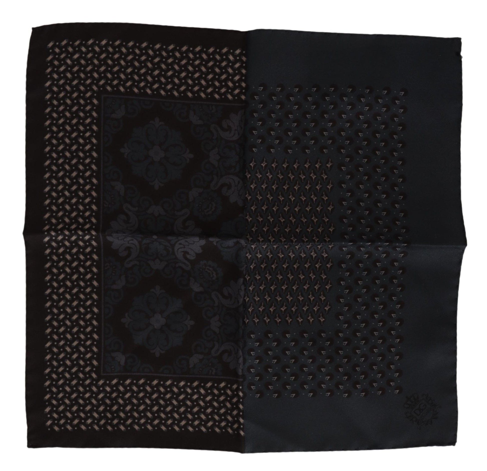 Dolce & Gabbana Multicolor Patterned Silk Pocket Square Handkerchief - Designed by Dolce & Gabbana Available to Buy at a Discounted Price on Moon Behind The Hill Online Designer Discount Stor
