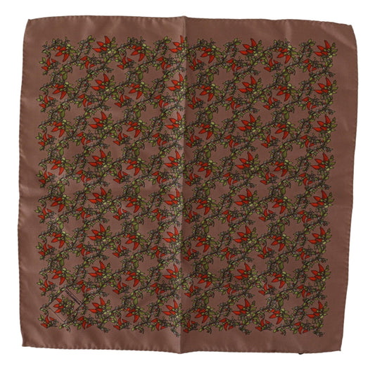 Brown Carrots Print Silk Handkerchief - Designed by Dolce & Gabbana Available to Buy at a Discounted Price on Moon Behind The Hill Online Designer Discount Store