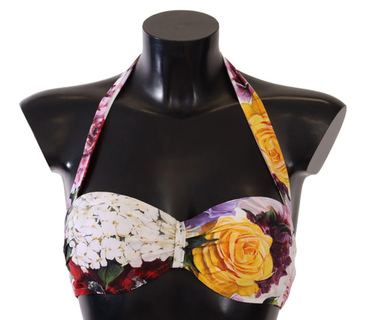 Multicolor Floral Swimsuit Bikini Top Swimwear designed by Dolce & Gabbana available from Moon Behind The Hill 's Clothing > Swimwear > Womens range