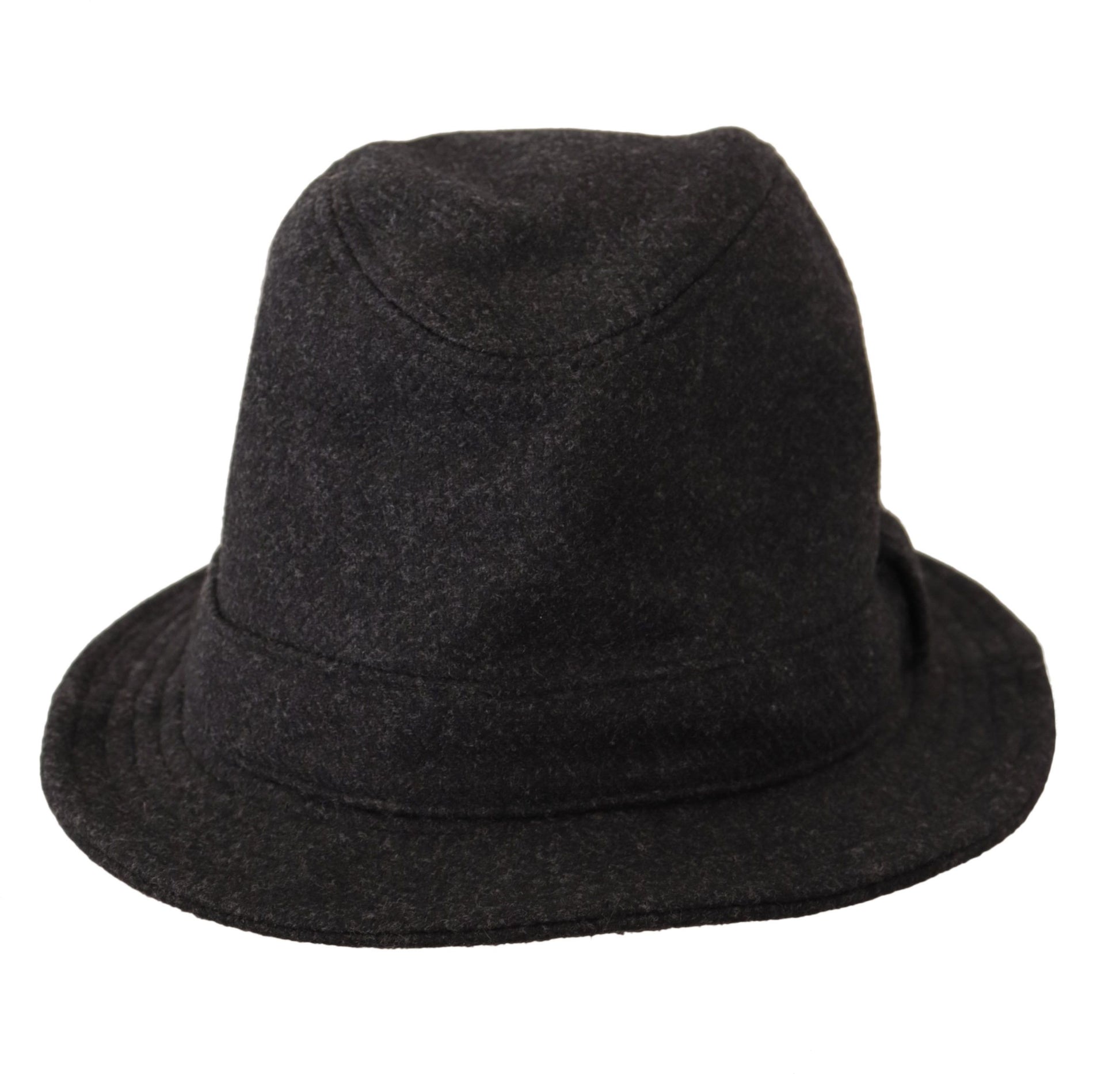 Gray Virgin Wool Logo Fedora Trilby Cappello Hat - Designed by Dolce & Gabbana Available to Buy at a Discounted Price on Moon Behind The Hill Online Designer Discount Store