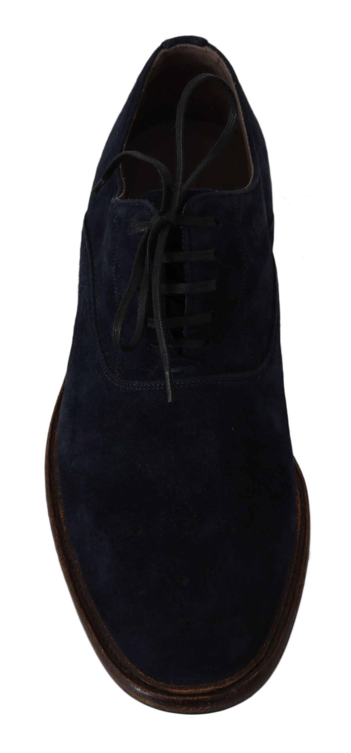 Blue Leather Marsala Derby Goatskin Shoes - Designed by Dolce & Gabbana Available to Buy at a Discounted Price on Moon Behind The Hill Online Designer Discount Store