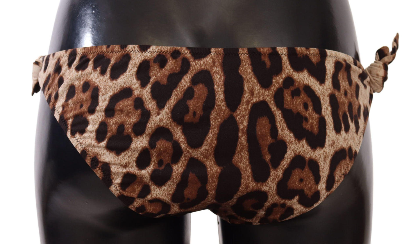 Bikini Bottom Brown Leopard Print Swimsuit Swimwear - Designed by Dolce & Gabbana Available to Buy at a Discounted Price on Moon Behind The Hill Online Designer Discount Store