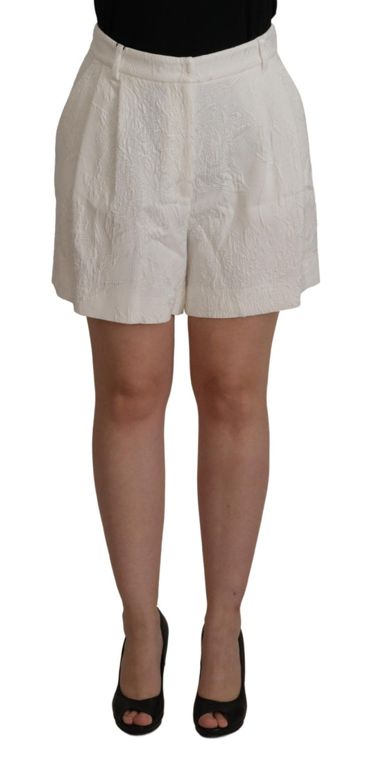 Dolce & Gabbana White High Waist Culotte Cotton Shorts - Designed by Dolce & Gabbana Available to Buy at a Discounted Price on Moon Behind The Hill Online Designer Discount Store