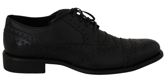 Dolce & Gabbana Blue Leather Wingtip Oxford Dress  Shoes - Designed by Dolce & Gabbana Available to Buy at a Discounted Price on Moon Behind The Hill Online Designer Discount Store
