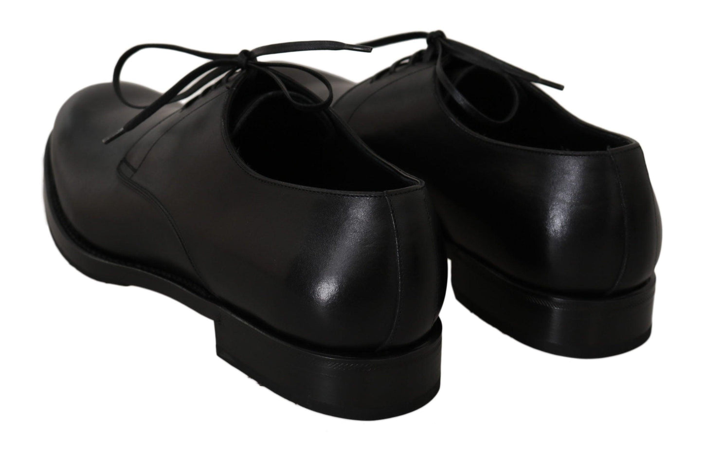 Dolce & Gabbana Black Leather Derby Formal Dress Shoes - Designed by Dolce & Gabbana Available to Buy at a Discounted Price on Moon Behind The Hill Online Designer Discount Store