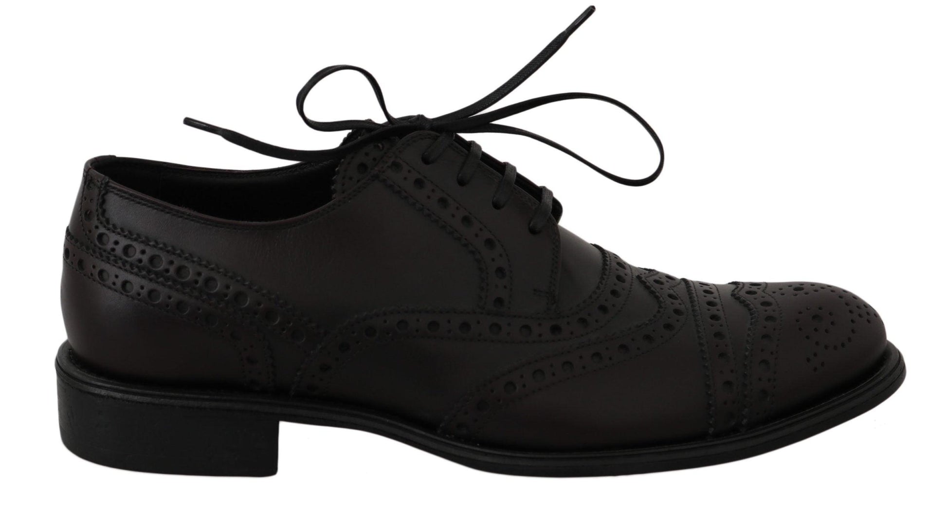 Dolce & Gabbana Black Leather Wingtip Oxford Dress  Shoes - Designed by Dolce & Gabbana Available to Buy at a Discounted Price on Moon Behind The Hill Online Designer Discount Store