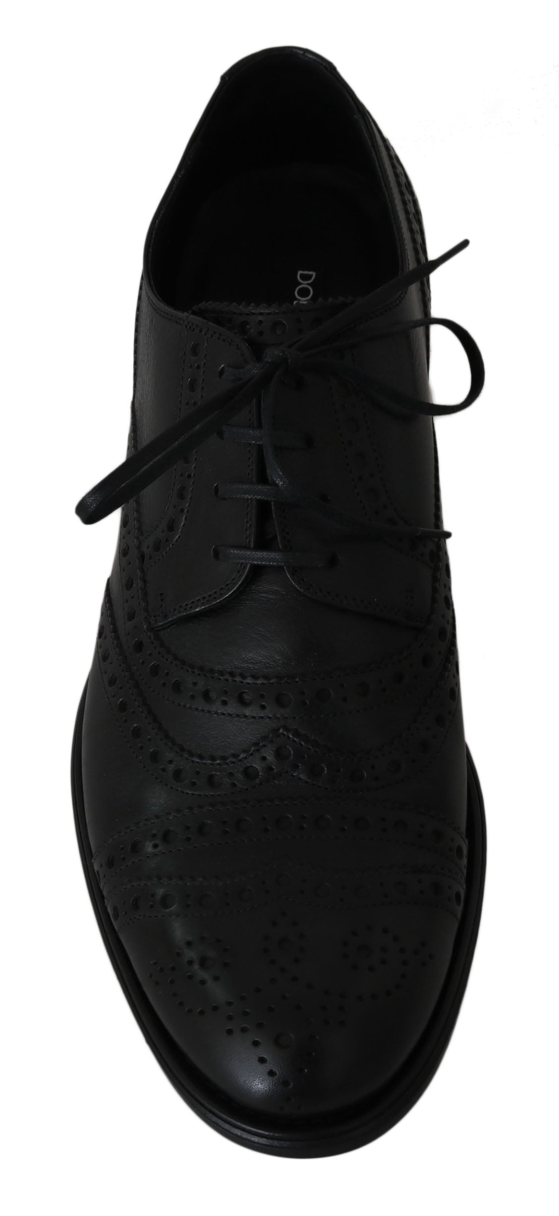 Dolce & Gabbana Black Leather Wingtip Oxford Dress Shoes - Designed by Dolce & Gabbana Available to Buy at a Discounted Price on Moon Behind The Hill Online Designer Discount Store