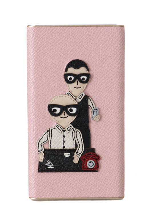 Charger USB Pink Leather #DGFAMILY Power Bank - Designed by Dolce & Gabbana Available to Buy at a Discounted Price on Moon Behind The Hill Online Designer Discount Store
