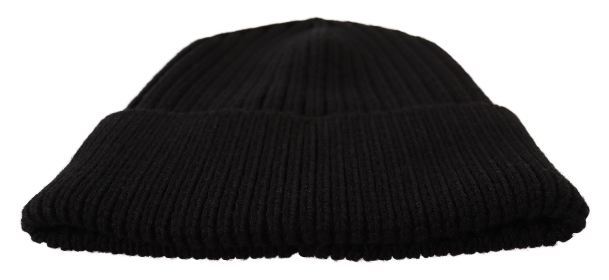 Black Wool Knit Women Winter Hat - Designed by Dolce & Gabbana Available to Buy at a Discounted Price on Moon Behind The Hill Online Designer Discount Store